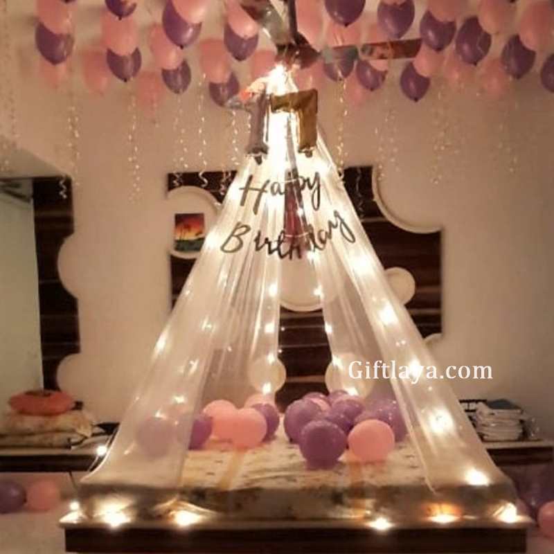 Bed Canopy Birthday Decoration