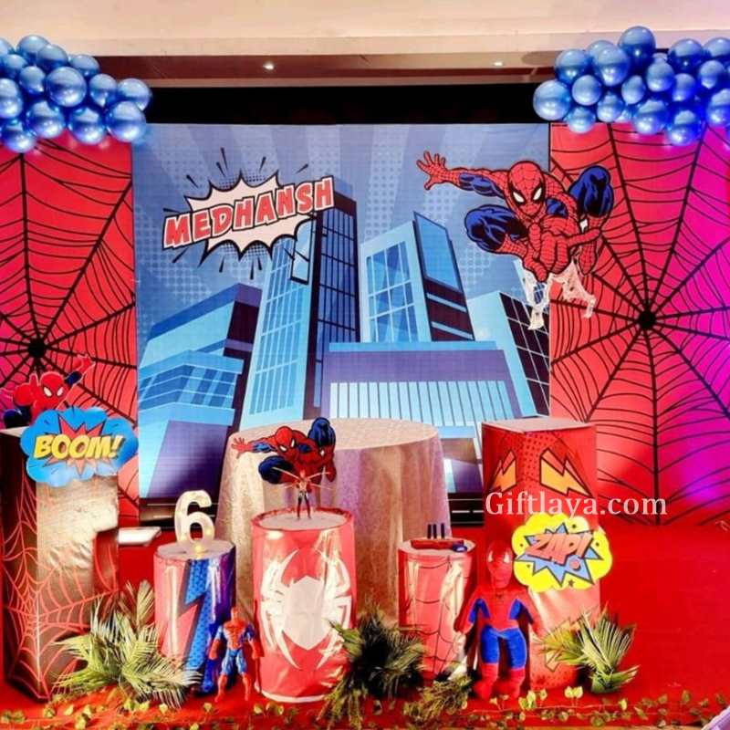 Premium Spiderman Theme Stage Decoration