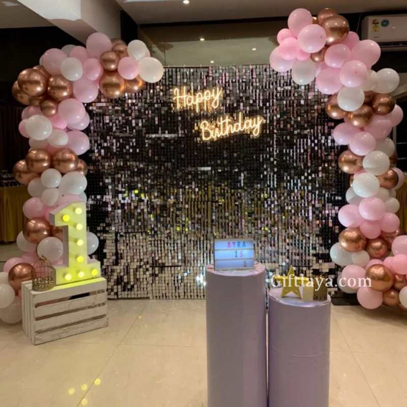 Birthday Stage Decoration for Baby Girl