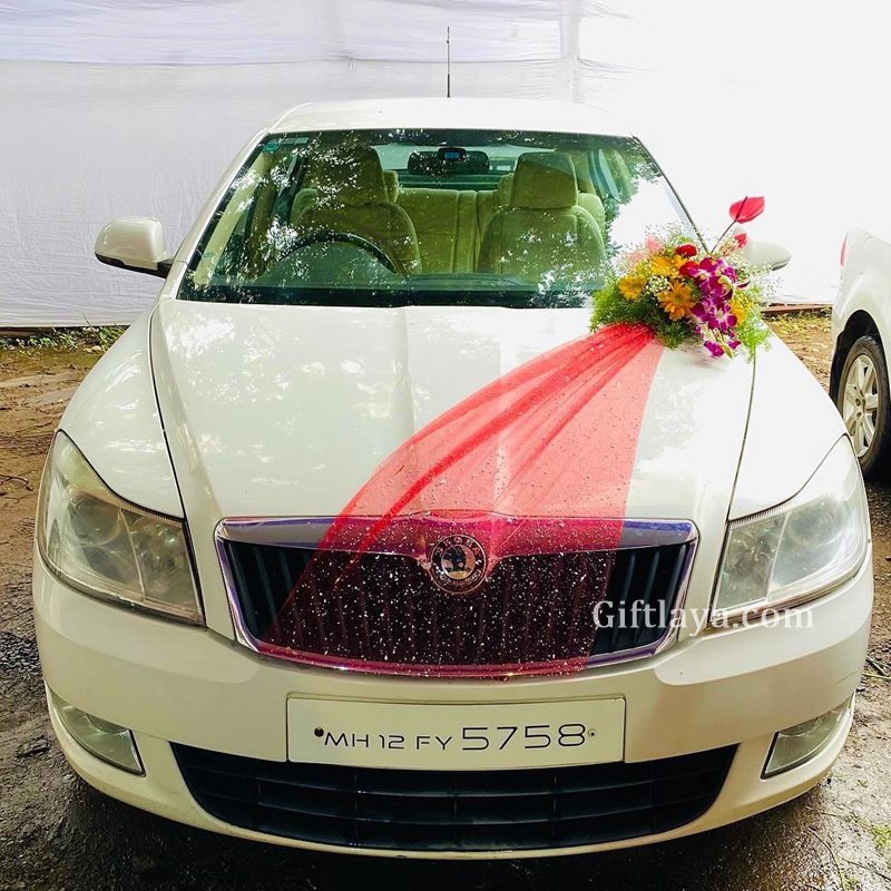 Simple Wedding Car Decoration