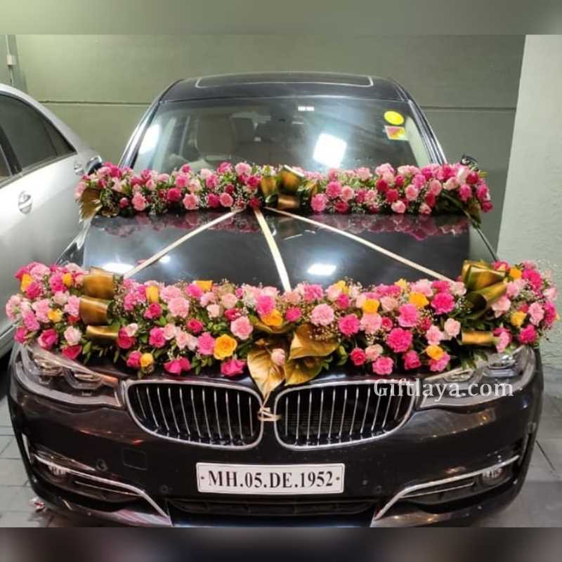 Marriage Car Decoration with Flowers