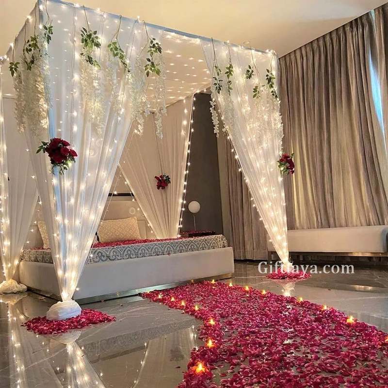 Romantic Bed Decoration for Couples
