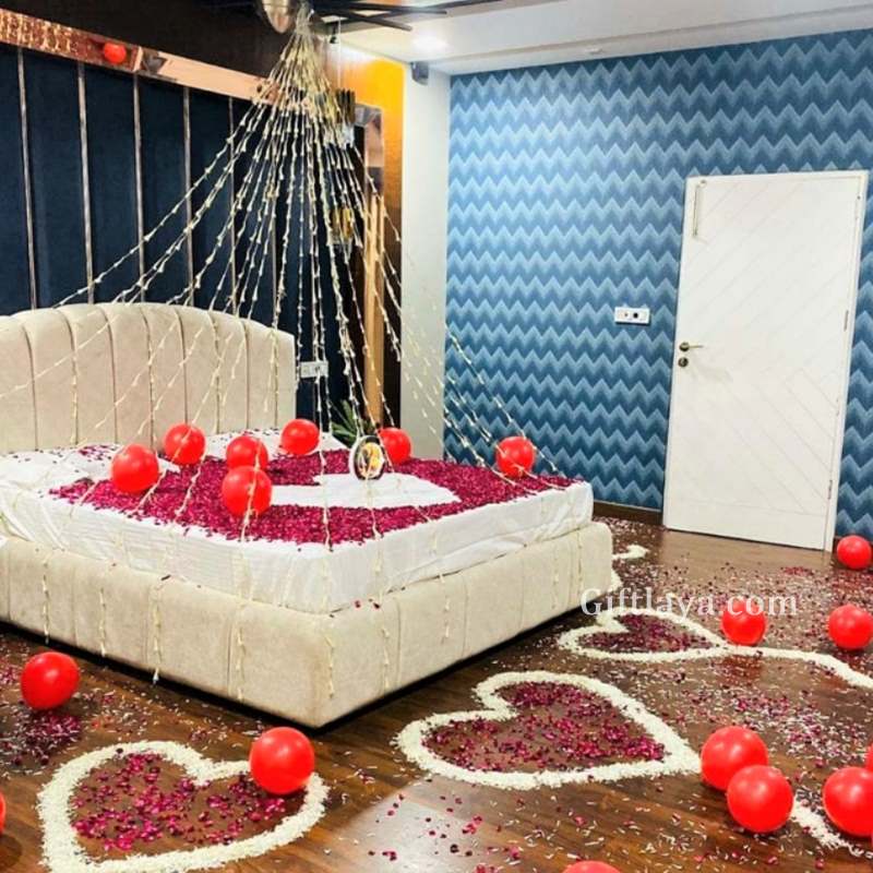 Suhaag Raat Wedding Bed Decoration