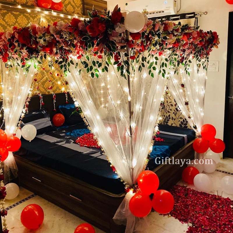 Wedding Bed Decoration for First Night
