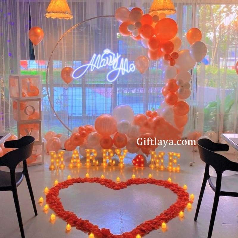 Marry Me Proposal Decoration at Home