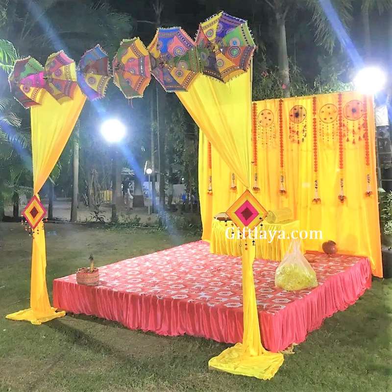 Mehndi Theme Stage Decoration