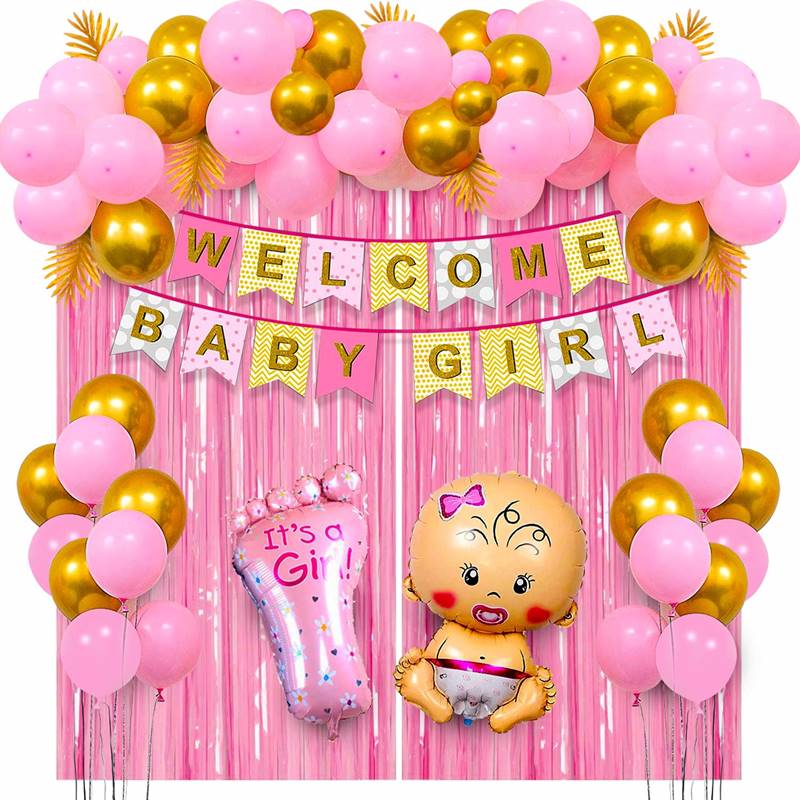 Welcome Baby Girl Balloon Kit