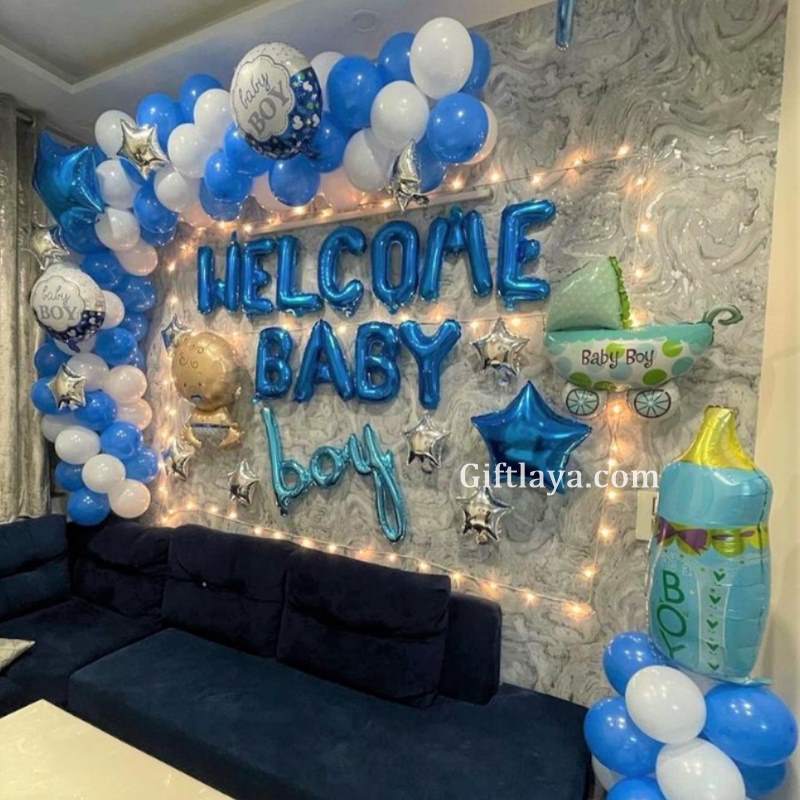 Baby Boy Welcome Decoration - Renowned Events Gurgaon