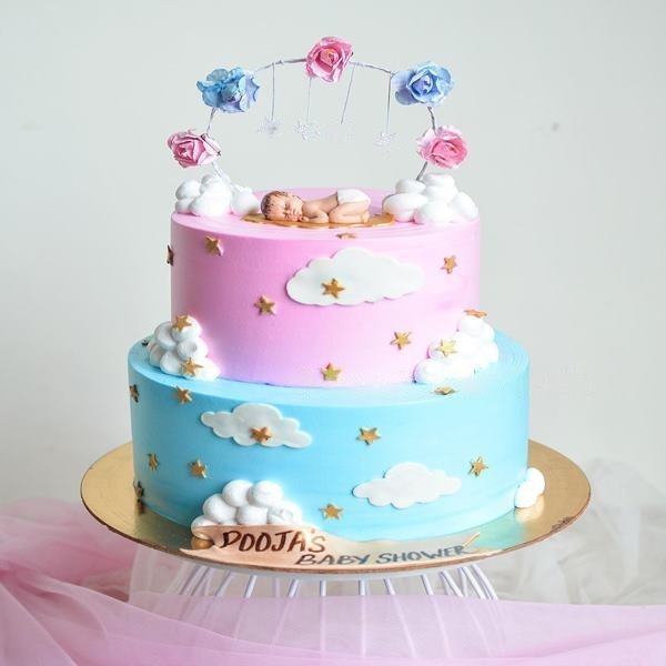 Clouds and Stars Cake