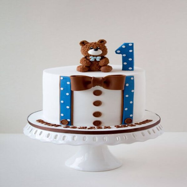 Teddy Cake for 1st Birthday