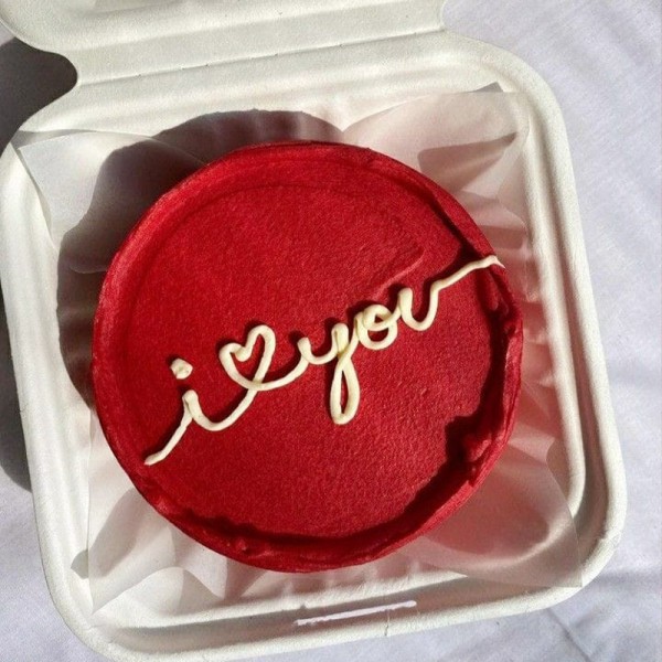 Red Velvet Love Theme Cake