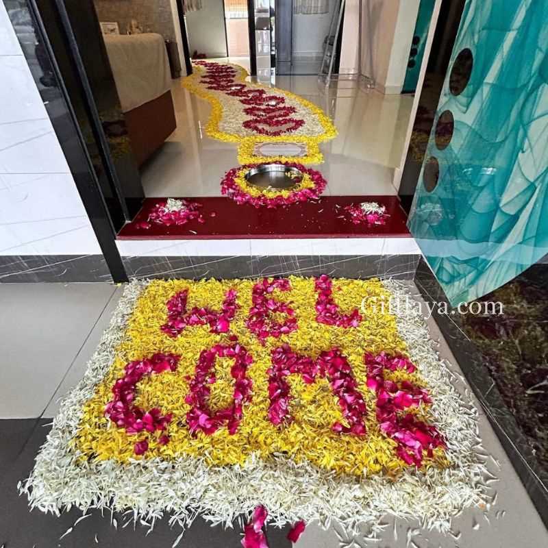 Entrance Flower Decoration for Welcome Baby