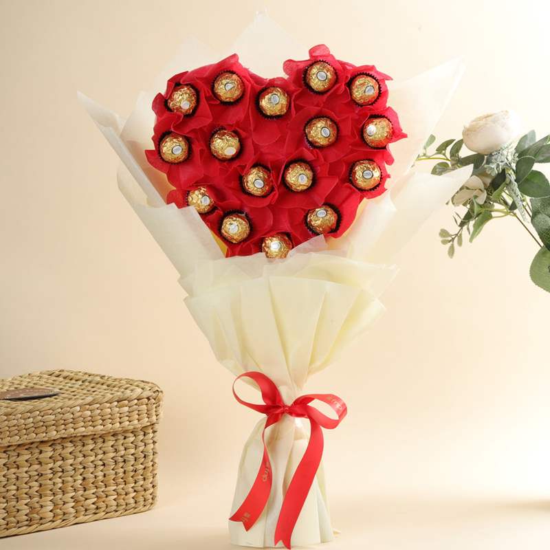 Heart Shaped Ferrero Rocher Bouquet