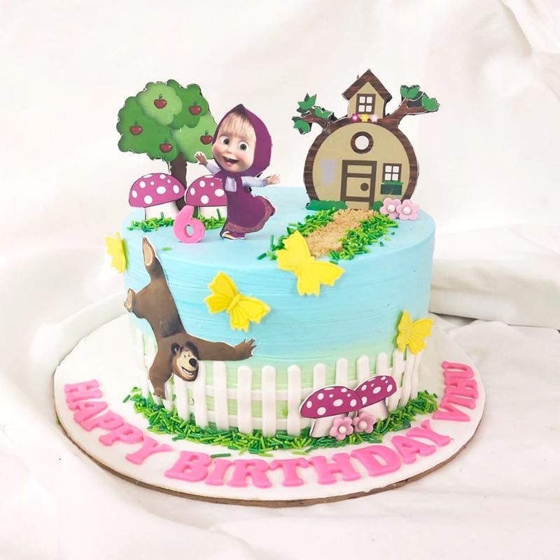 Masha and Bear Birthday Cake