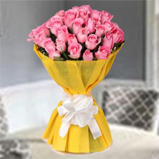 Happy Birthday Pink Rose Bouquet