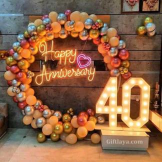40th Marriage Anniversary Decoration