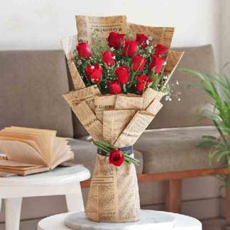 Traditional Red Rose Bouquet