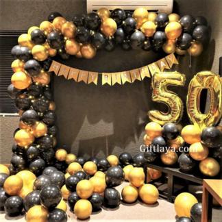 Black Gold Balloon Decoration