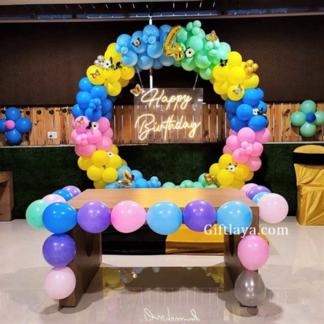 Colorful Balloon Ring Decoration