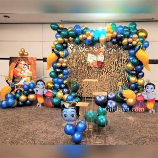 Krishna Theme Balloon Decoration
