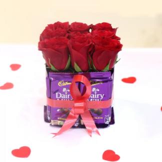 Rose and Dairy Milk Bunch
