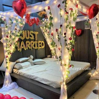Just Married First Night Wedding Decoration