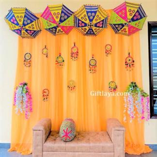 Haldi Mehendi Decoration at Home