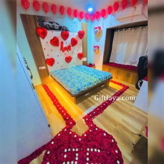 First Night Romantic Room Decoration for Couples