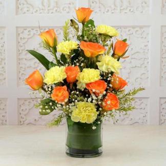 Pastel Blooms in a Vase