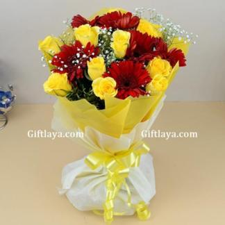 Mixed of Gerberas with Roses