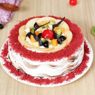 Red Velvet Fruity Cake