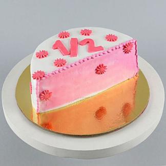 Floral Half Cake