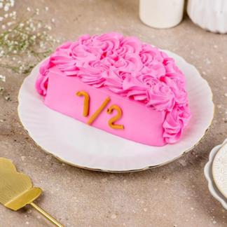 Rosette Anniversary Half Cake