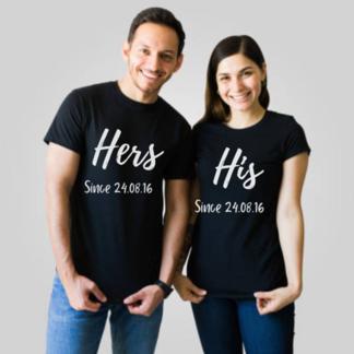 His & Her Couple T-shirts