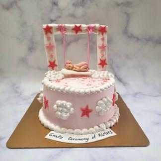 Cradle Ceremony Cake for Girl