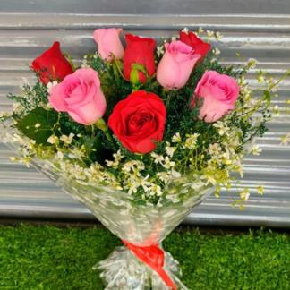 Pink and Red Roses Combo