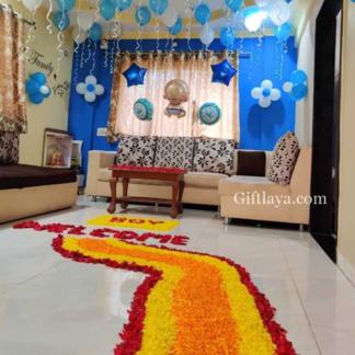 Welcome Flower and Balloon Decoration