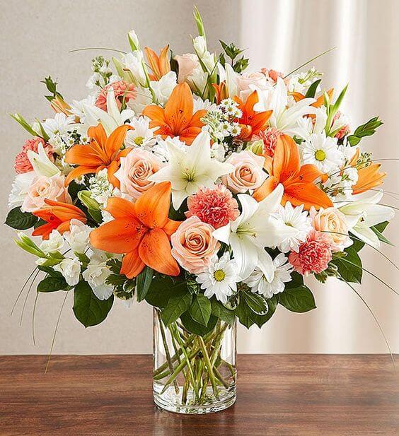 Orange Flower Bouquet for Boyfriend 